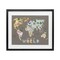 Stupell Industries Kid's Map Of World Brown Framed Print Under Glass, design by Carla Daly